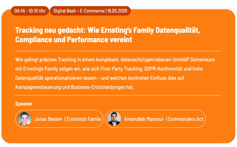 Digital Bash Ecommerce | Commanders Act X Ernsting’S Family